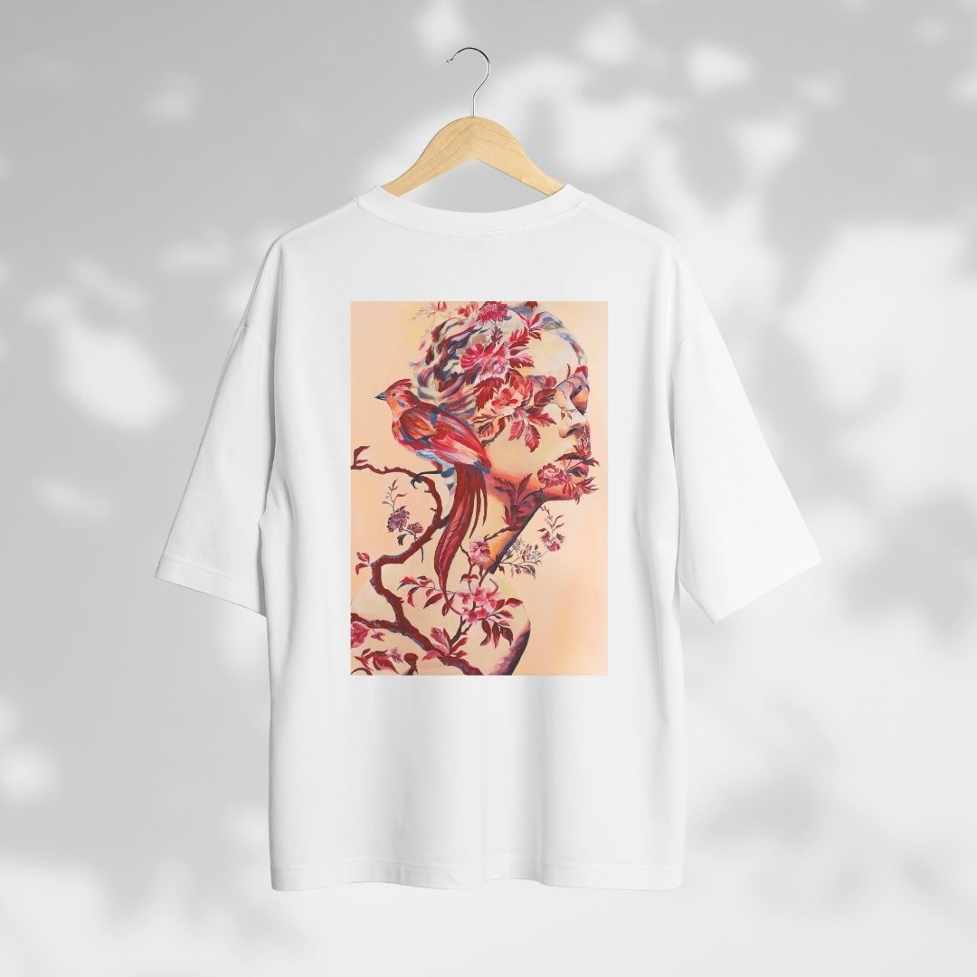 Koszulka z nadrukiem obrazu "Sunset Queen's Rebirth"